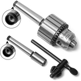 5/8-Inch Key Drill Chuck with one JT33-MT2 Taper Arbor Inner Thread 3/8"X16TPI and one JT33-MT1 Taper Arbor Thread 1/4"x20TPI for Drill Press, Wood lathe or Mill.